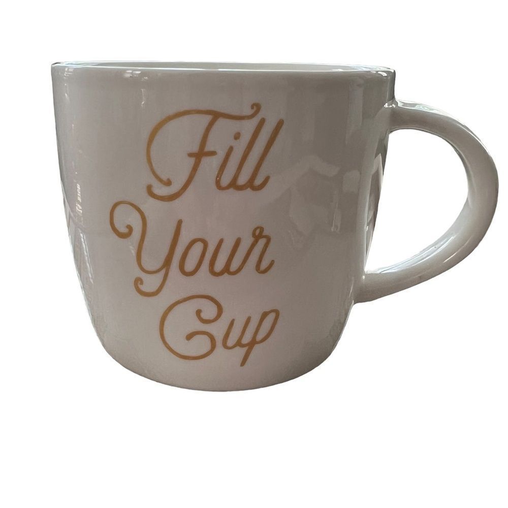 Starbucks Mug 2016 Fill Your Cup White Gold